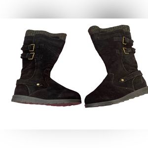 Black Buckled Mukluks Boots